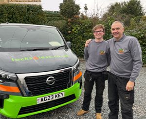 Arthur and son with van at Locks 4 Less