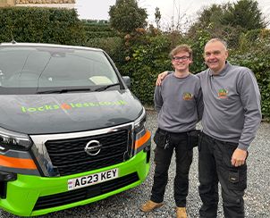 Arthur and son with van at Locks 4 Less